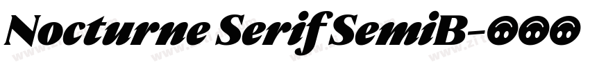 Nocturne Serif SemiB字体转换